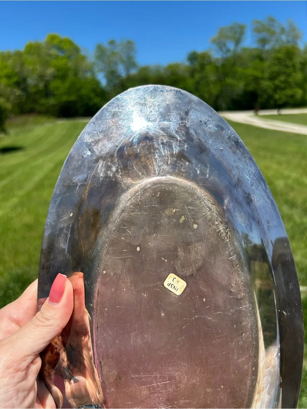 WM Rogers Silver Plated Oval Bread Tray Serving Dish 14